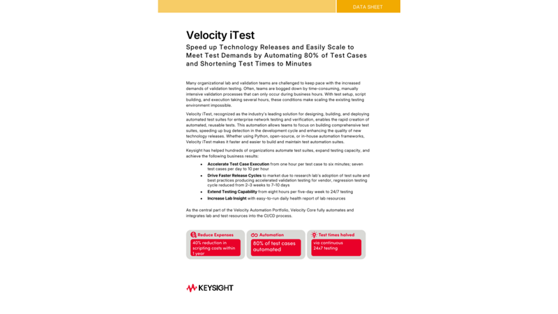 Velocity iTest